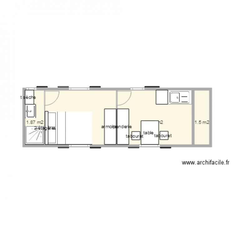 roulotte 8m m bienkowsky. Plan de 0 pièce et 0 m2