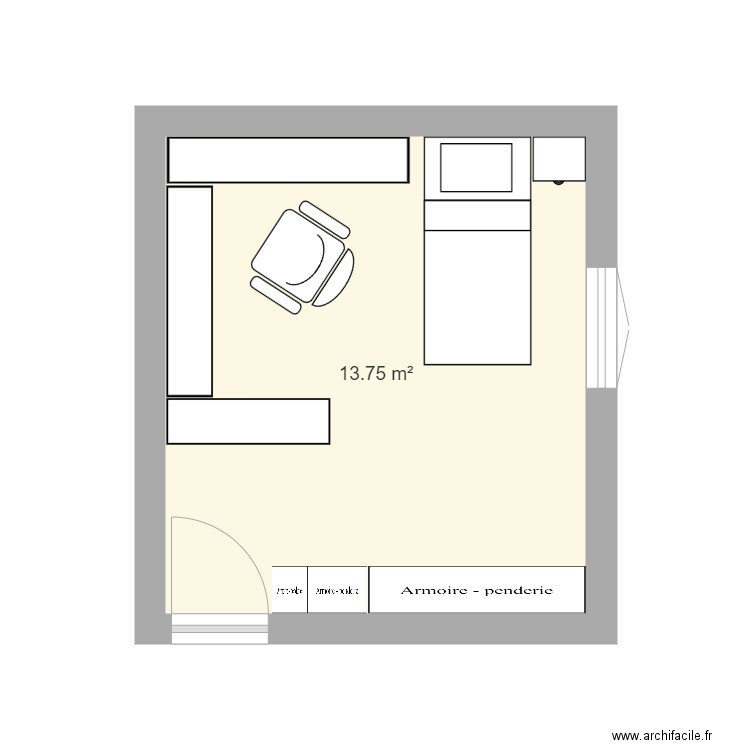 chambre 1. Plan de 0 pièce et 0 m2