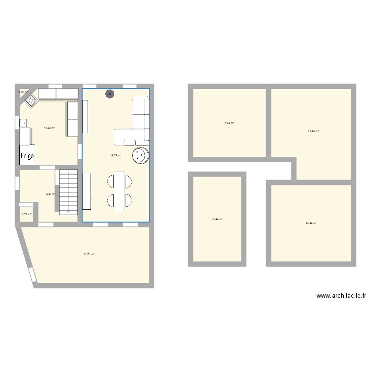 PLAN 2. Plan de 10 pièces et 150 m2