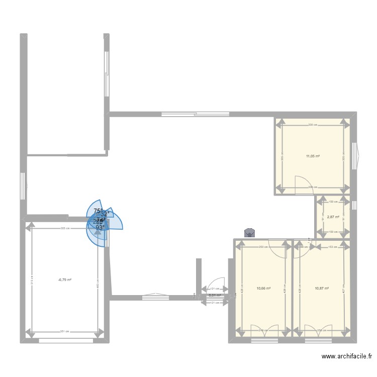 maison teyran lion avec agrandissement3;2. Plan de 7 pièces et 54 m2