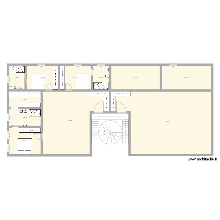 Appartement. Plan de 11 pièces et 244 m2