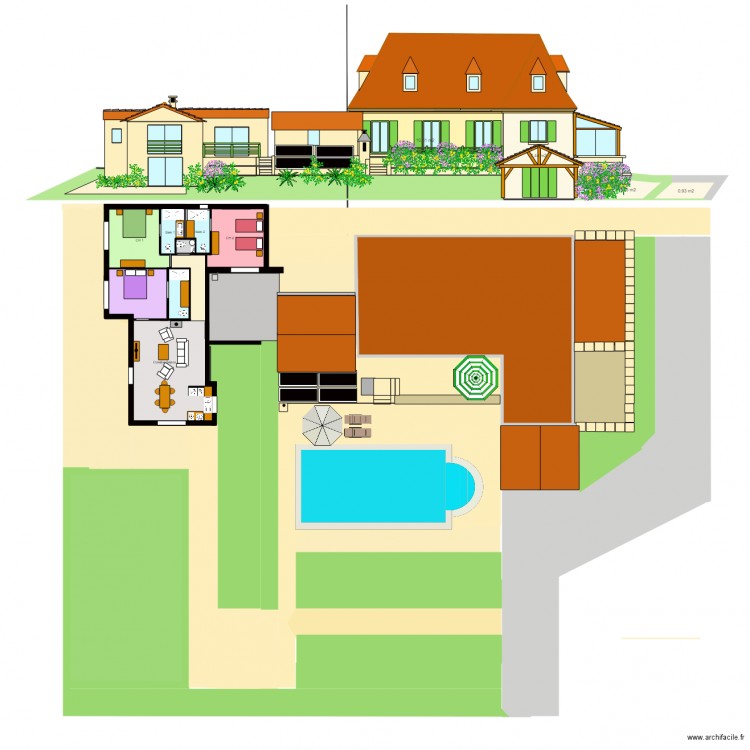   Le Pech Plan de masse 16 12 2015. Plan de 0 pièce et 0 m2