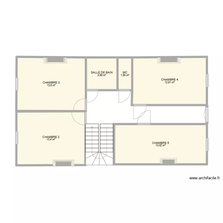 maison castelnau durban 1ER RTAGE. Plan de 
