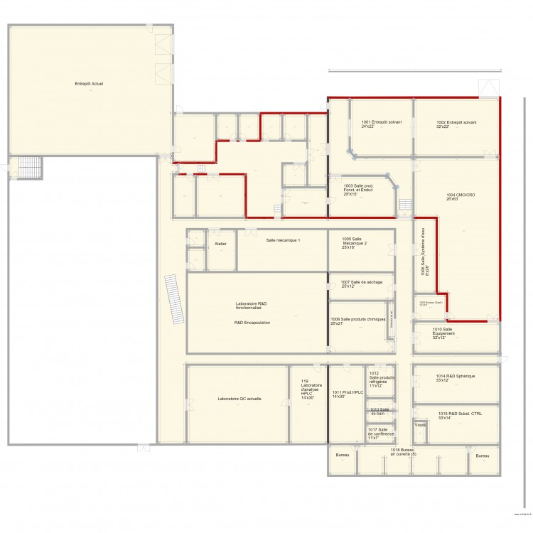 170130 Pojet EXTRAPURE 11 000p2 locaux V70. Plan de 0 pièce et 0 m2