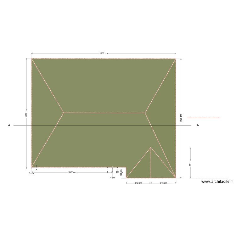 toiture maison. Plan de 0 pièce et 0 m2