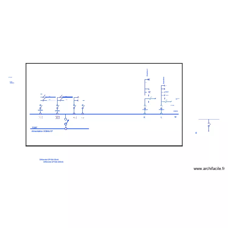 Comit&eacute; du lait Sch&eacute;mat unifilaire Coffret TD1. Plan de 