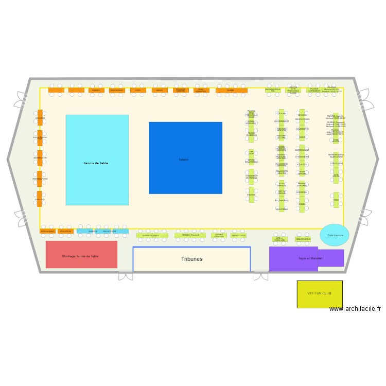 COSEC Plan tables Collectif V2. Plan de 0 pièce et 0 m2