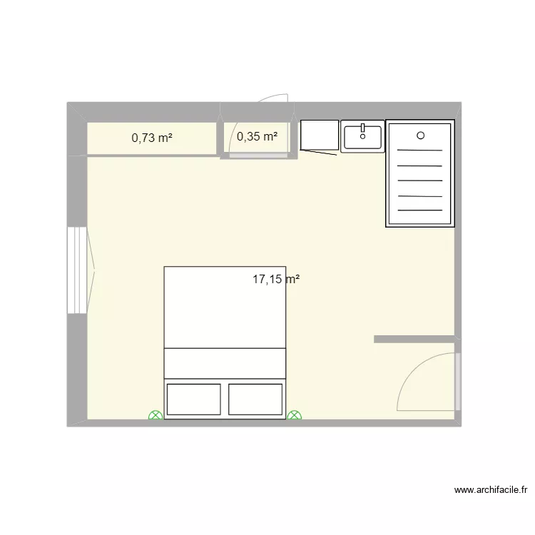 Chambre bas. Plan de Chambre bas. Plan de
