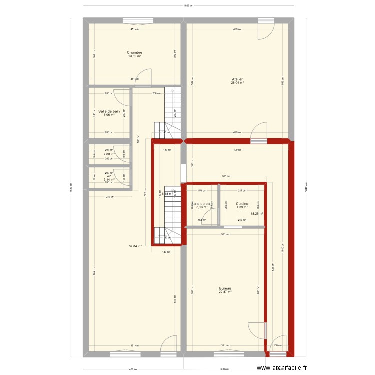 sylvainrdc. Plan de 11 pièces et 146 m2