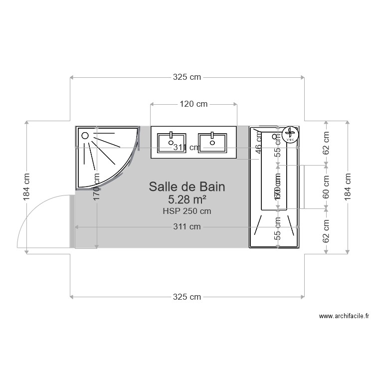 Salle de Bain2. Plan de 0 pièce et 0 m2