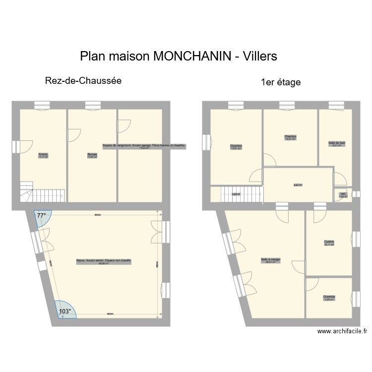 MONCHANIN. Plan de 0 pièce et 0 m2