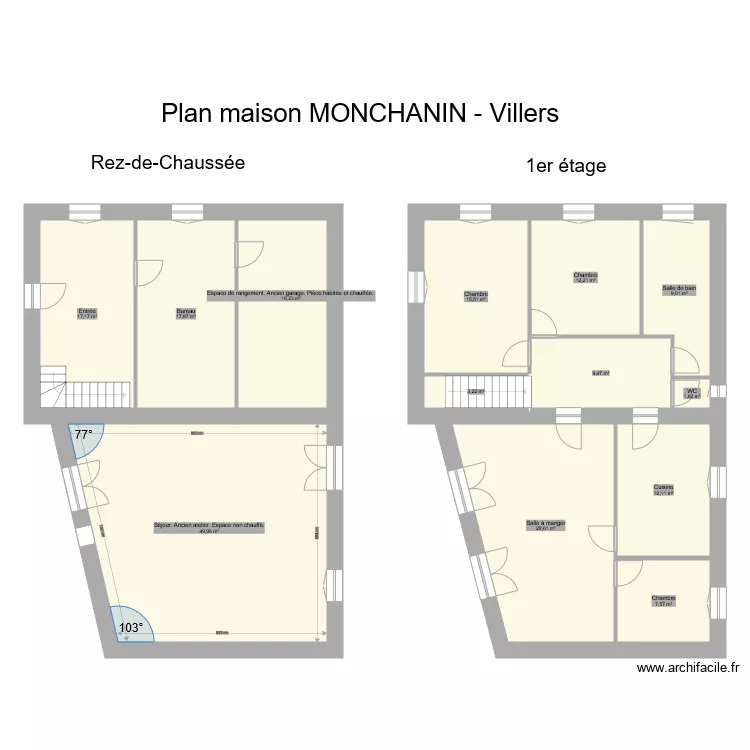 MONCHANIN. Plan de MONCHANIN. Plan de