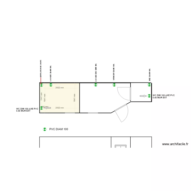 plan de r&eacute;servation en dallage. Plan de 