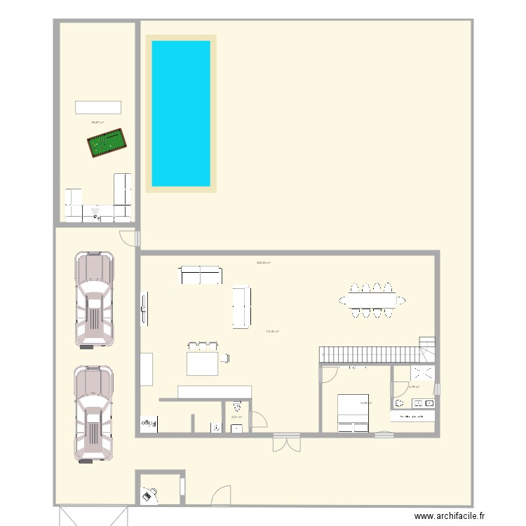 abatta. Plan de 6 pièces et 711 m2