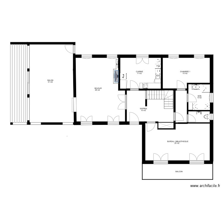 FOUGERETS rdc. Plan de 0 pièce et 0 m2