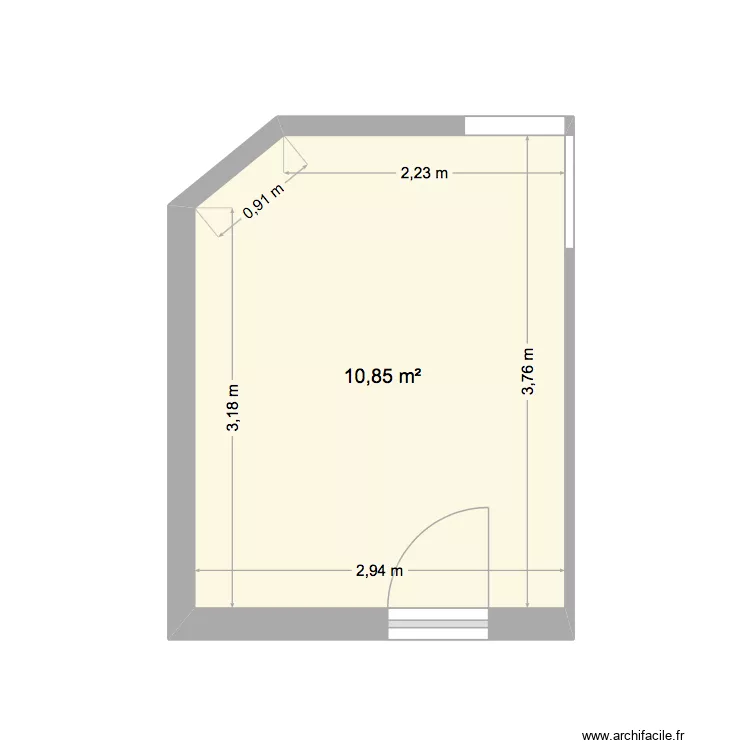 Cuisine originel. Plan de 1  et 11 m²