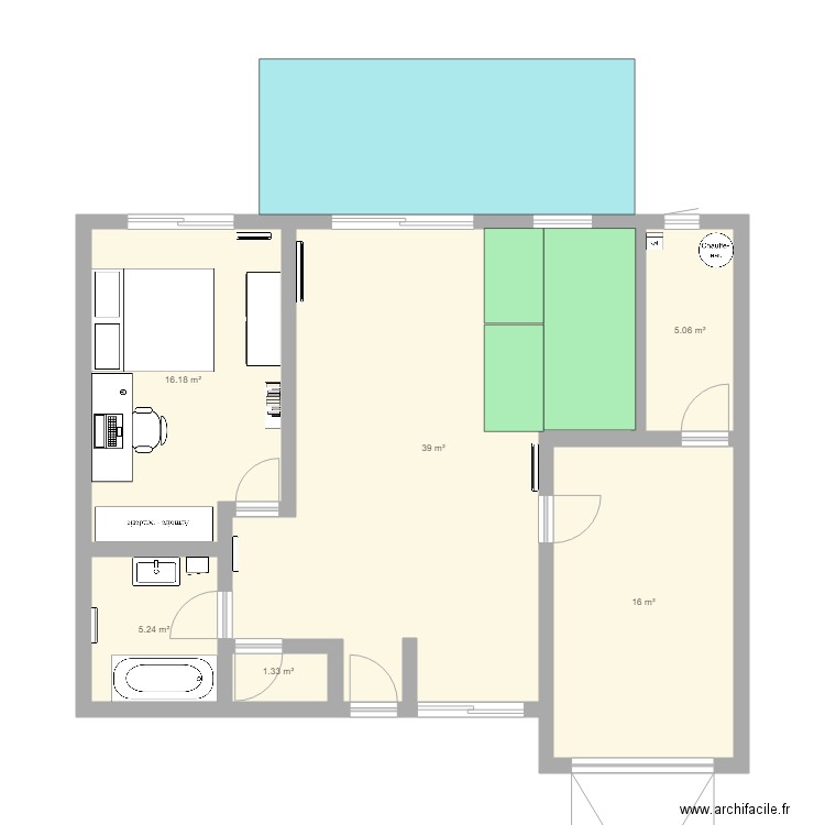 3eme version Première maison. Plan de 0 pièce et 0 m2