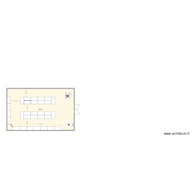 CHAMBERY 1. Plan de 1 pièce et 59 m2