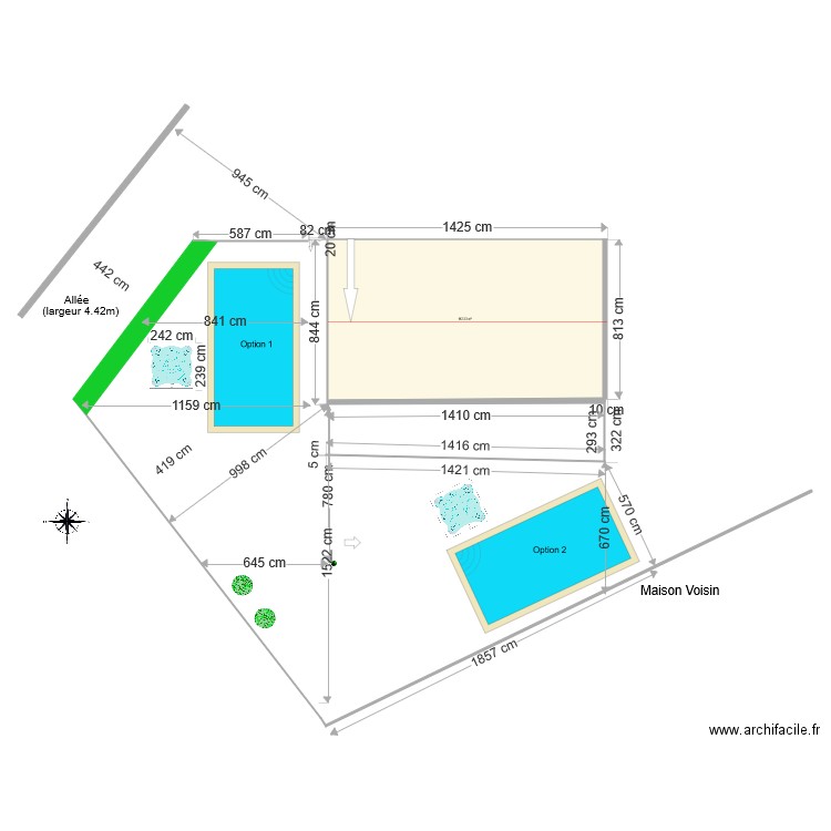 Piscine. Plan de 0 pièce et 0 m2