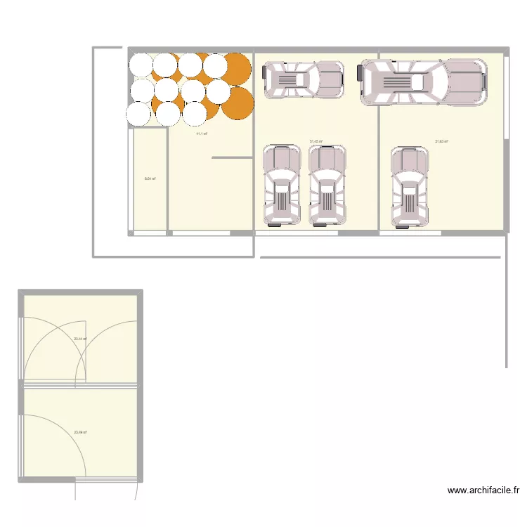hangar. Plan de hangar. Plan de