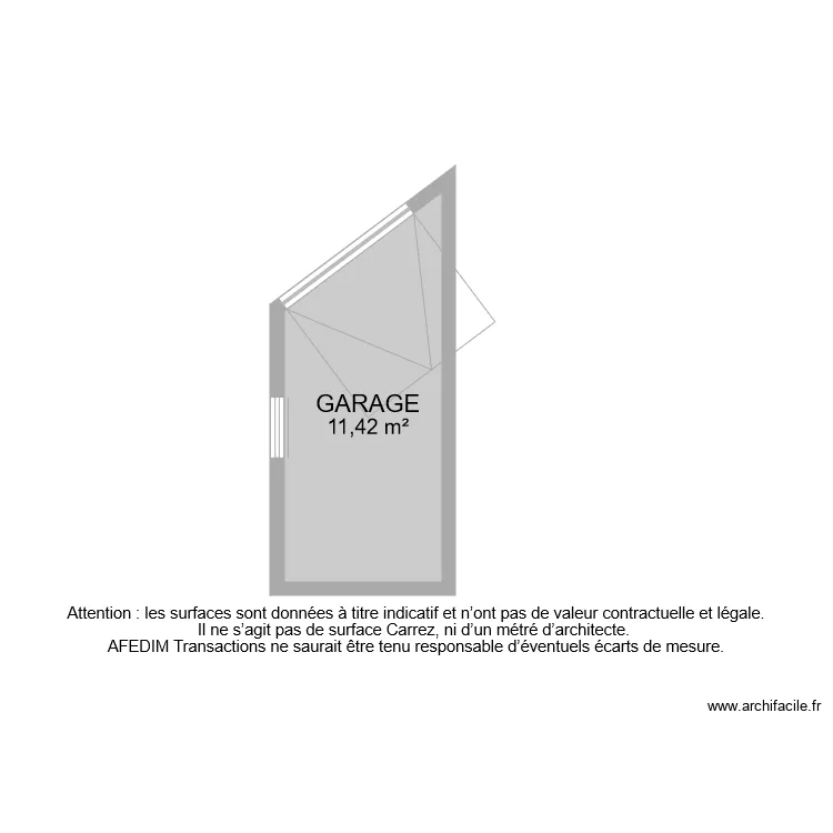 BI 8646 GARAGE. Plan de 