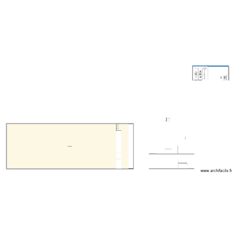 Cafet la Fabrique. Plan de 1 pièce et 139 m2