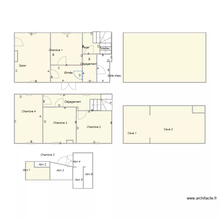 Croquis ROY Bellefond. Plan de 