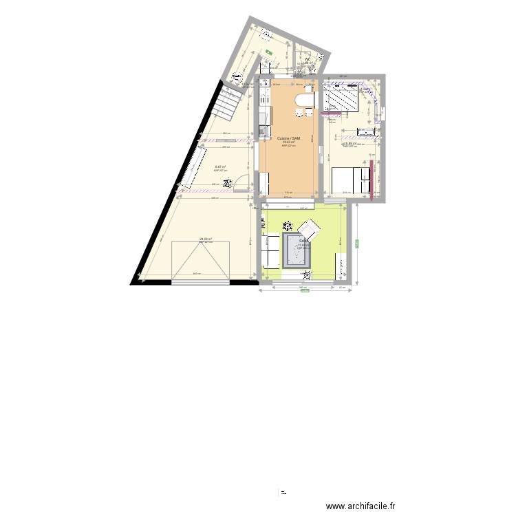 projet sous sol scudo V2. Plan de 0 pièce et 0 m2