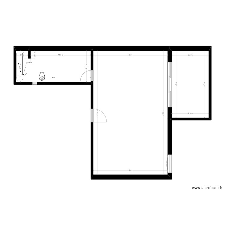 plano depto2. Plan de 3 pièces et 63 m2