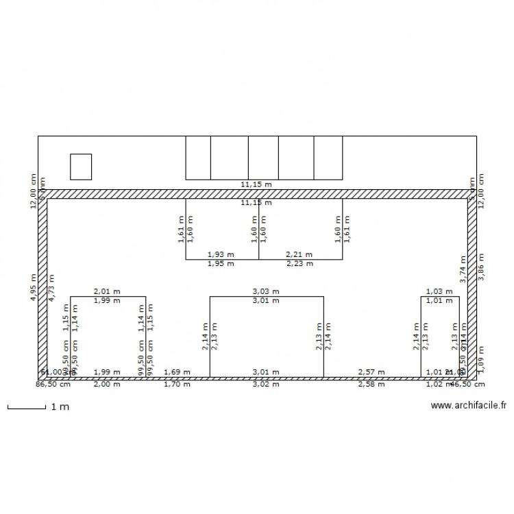 plan facade du projet sud. Plan de 0 pièce et 0 m2