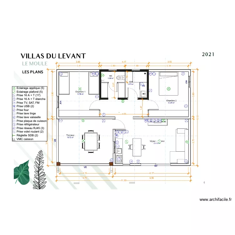 VILLA DU LEVANT . Plan de 