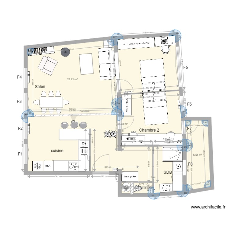 Nantes V4 nouvelles dimensions Am&eacute;nagement. Plan de 0 pièce et 0 m2