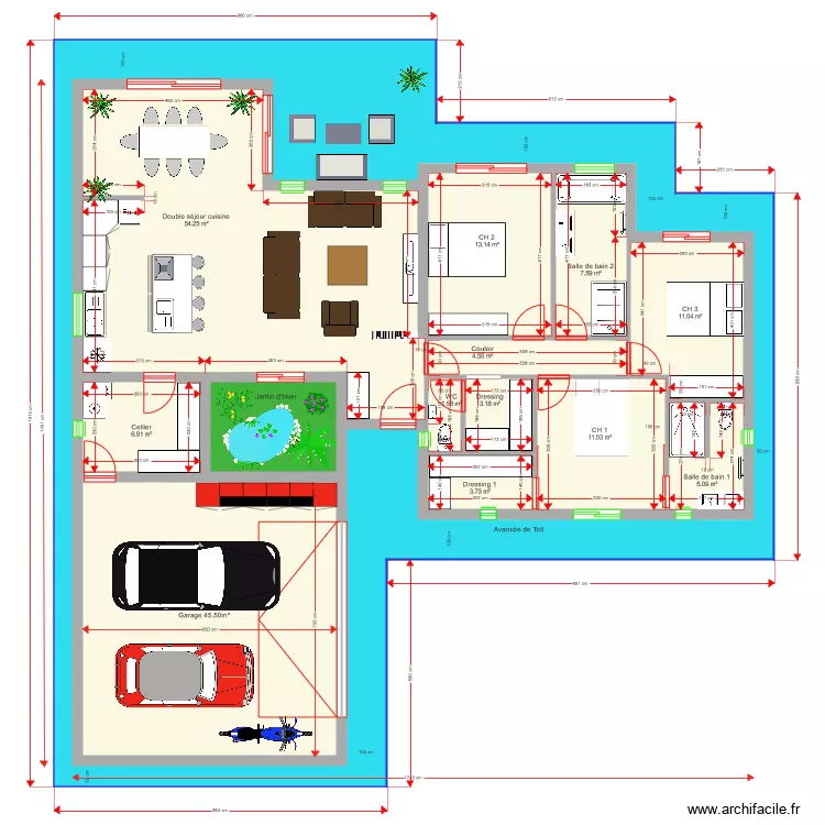 Plan Opaline 3 123 m2 . Plan de 