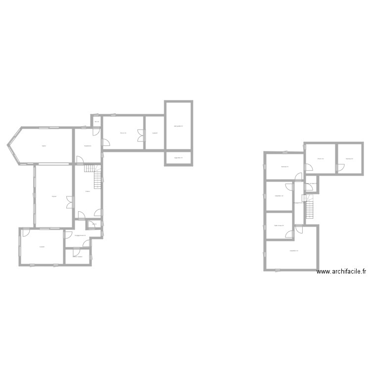 350601077. Plan de 21 pièces et 264 m2