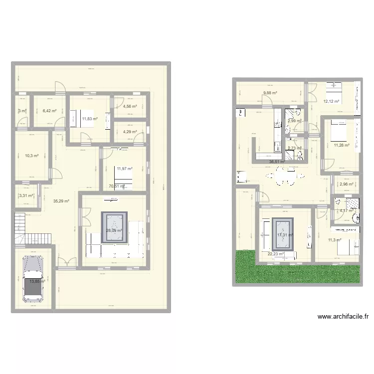 MAISON SENEGAL. Plan de 