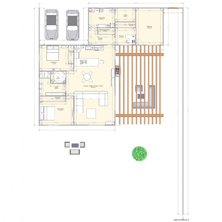 Maison en extension1. Plan de 0 pièce et 0 m2