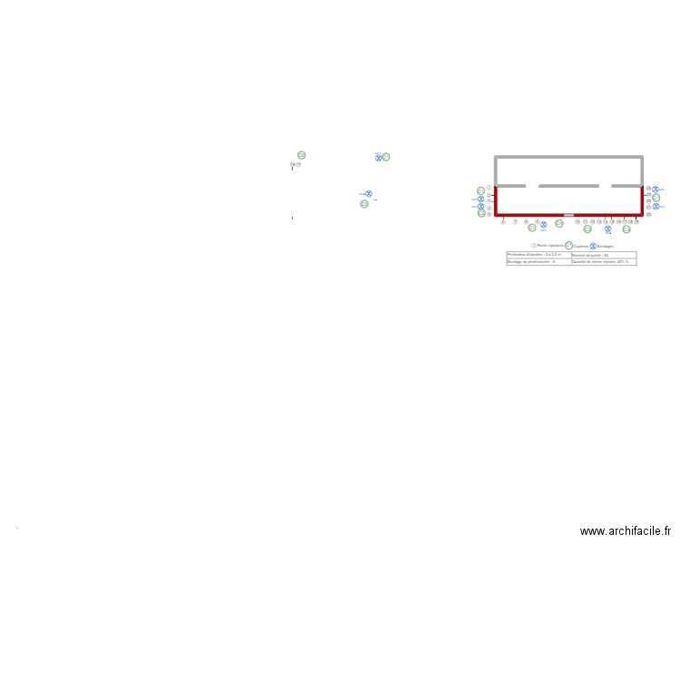 berche. Plan de 1 pièce et 38 m2