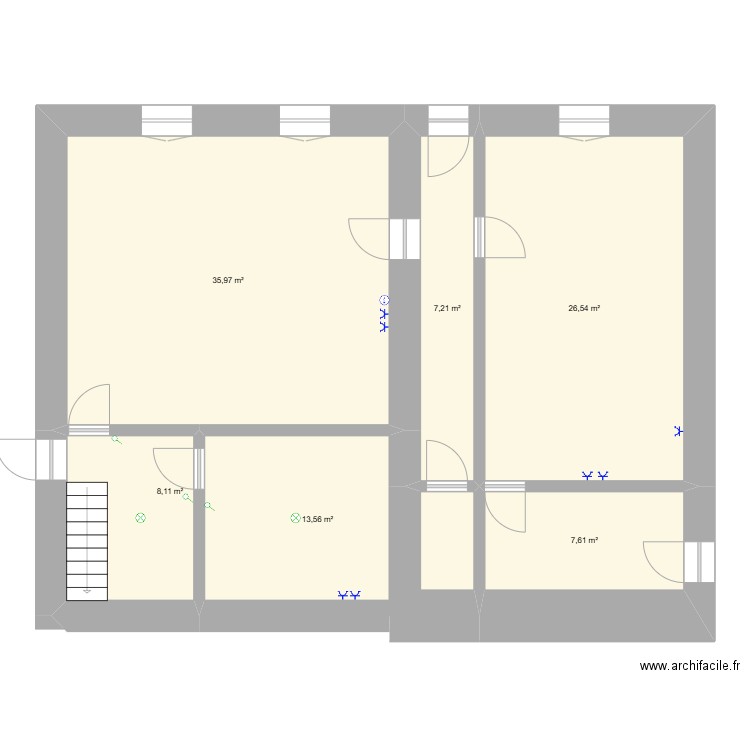 stephane. Plan de 6 pièces et 99 m2