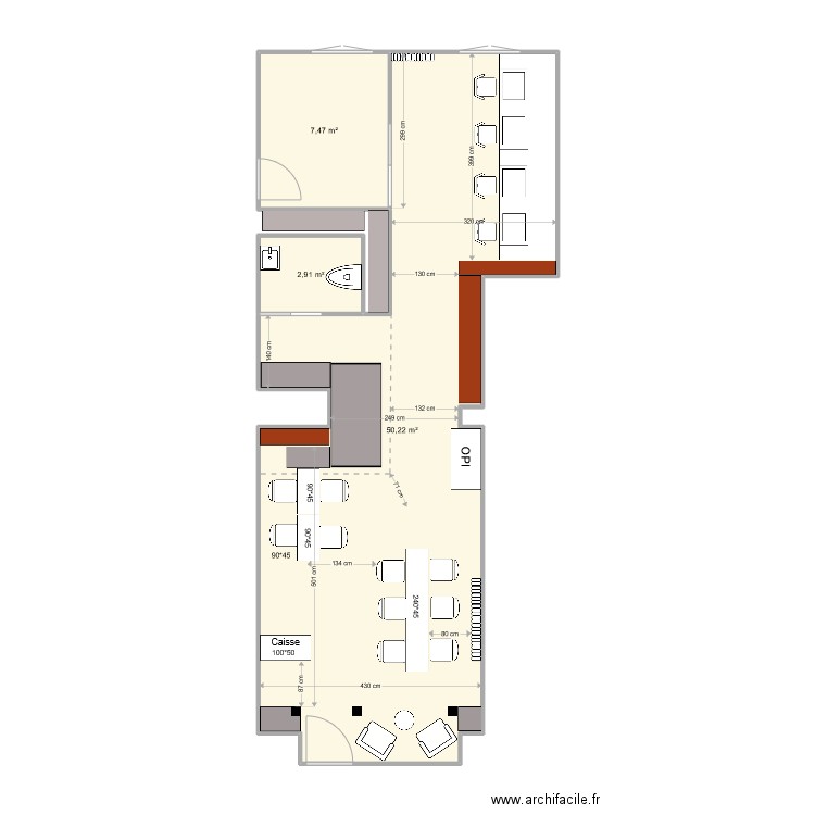 NB21 _ GVA_ Favon V10. Plan de 3 pièces et 61 m2