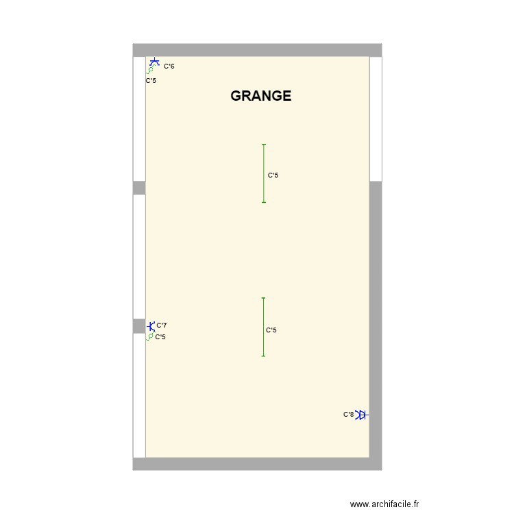 VINCENT GRANGE. Plan de 1 pièce et 36 m2