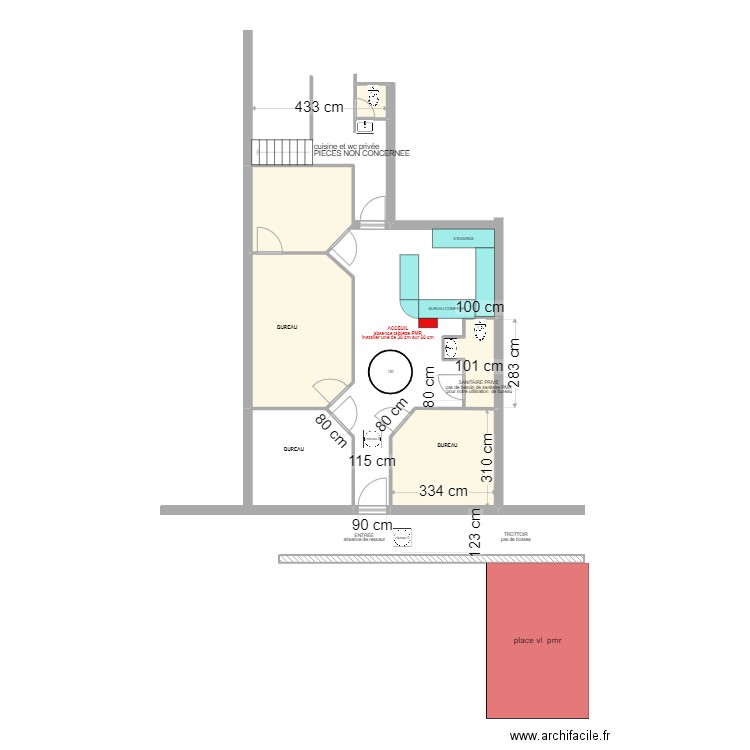 FONTENAY les marronniers. Plan de 5 pièces et 38 m2