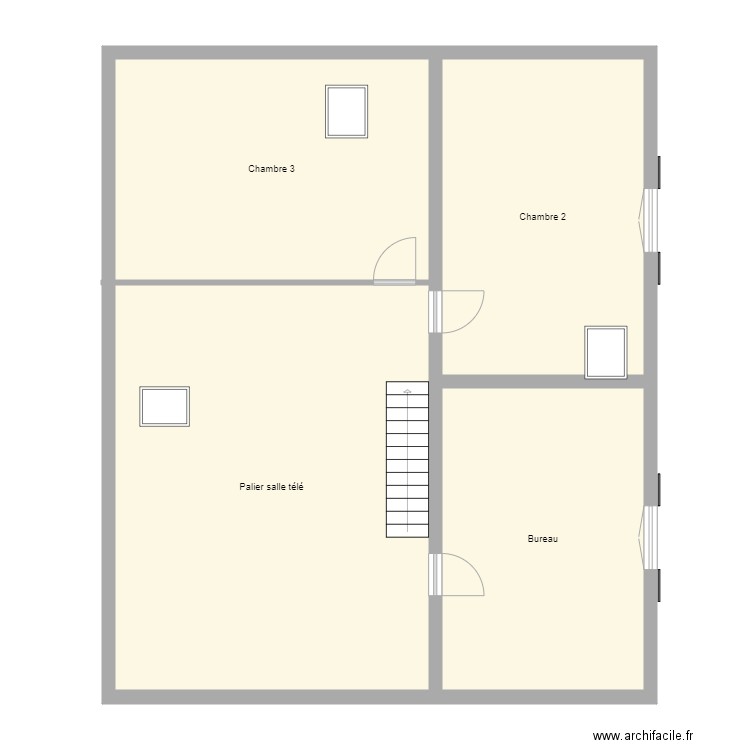 Croquis WEBER Etage. Plan de 4 pièces et 116 m2