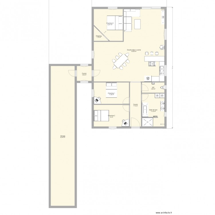 Rosieres 142m2. Plan de 0 pièce et 0 m2