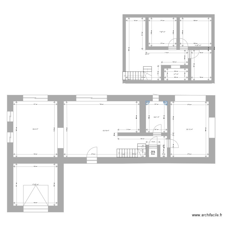 Ebauche maison TOMAL 1. Plan de 0 pièce et 0 m2