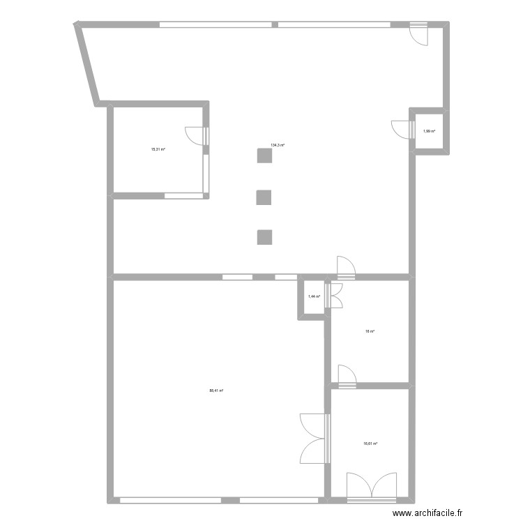 crea. Plan de 7 pièces et 274 m2