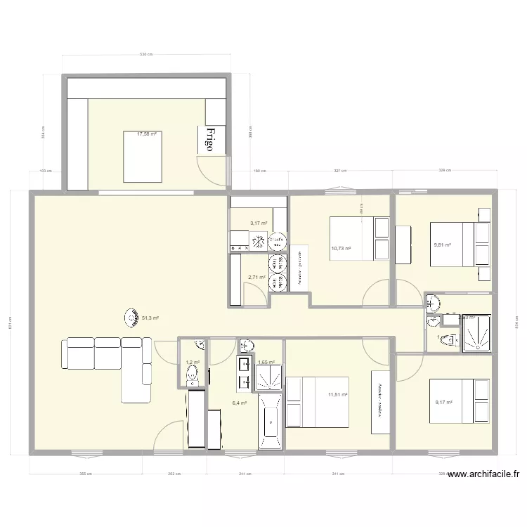 Maison LA JARRIE LAURE. Plan de 