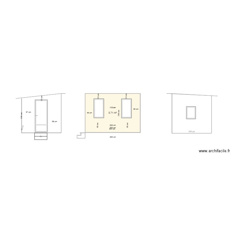 facade de l abri de jardin. Plan de 0 pièce et 0 m2