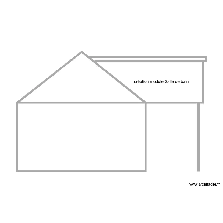 cr&eacute;ation salle de bain &eacute;tage. Plan de 