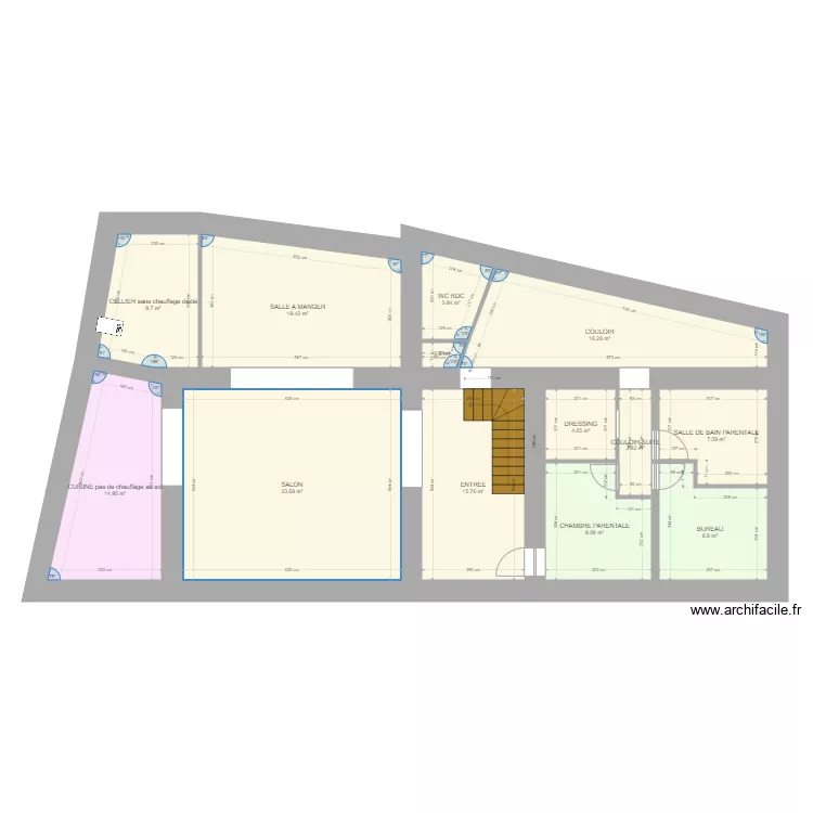 Peujard juin 2020 chauffage au sol. Plan de 