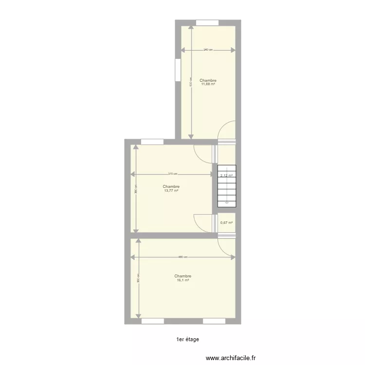 1er &eacute;tage Fexhe le haut clocher 48. Plan de 